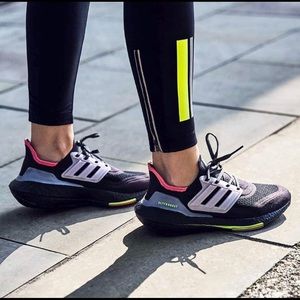 Adidas Ultraboost 21 Grey Five / Carbon / Ice Purple Running Shoes